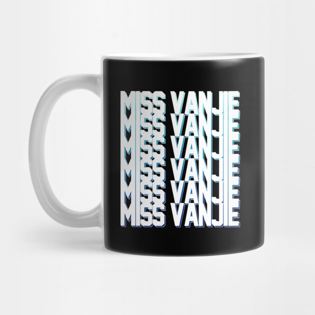 Miss Vanjie! (11) - White Text Deep Blue Gradient Shadow Backdrop by mareescatharsis